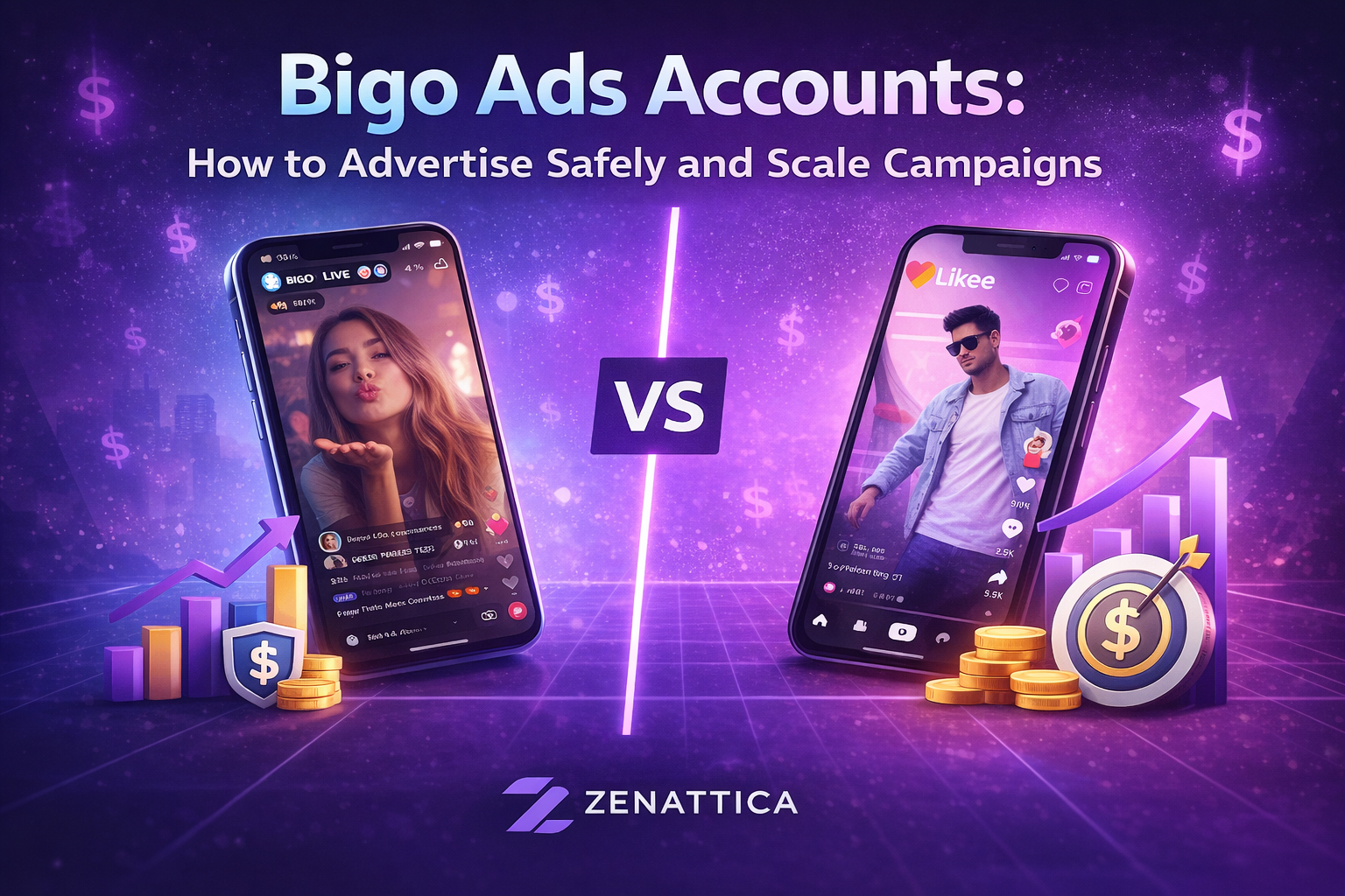 Bigo Ads accounts cover image: advertise safely and scale campaigns with Zenattica